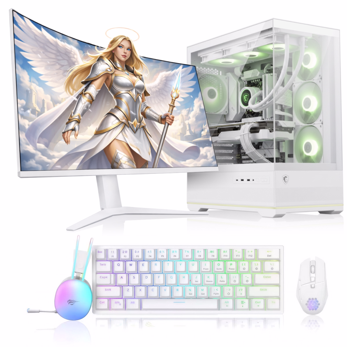 Zestaw komputerowy EVO WHITE V9 przeznaczony do grania i rozrywki